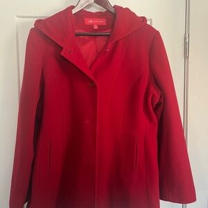 Anne Klein Women's Bold Red Trench Coat